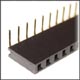 .100" (2.54mm) Gold Single Row Right Angle Female Header - 40 Pin