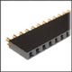 .100" (2.54mm) Gold Single Row Straight Female Header - 40 Pin
